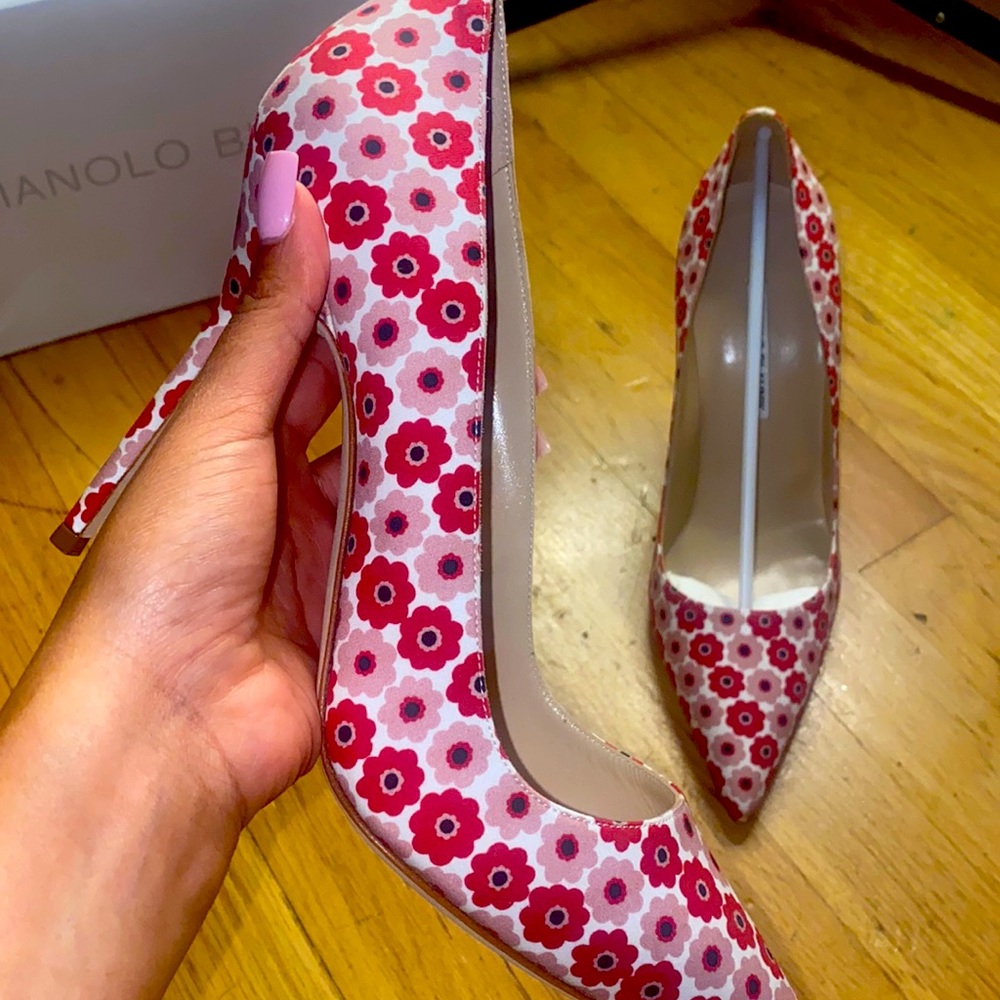 Beautiful floral heels.